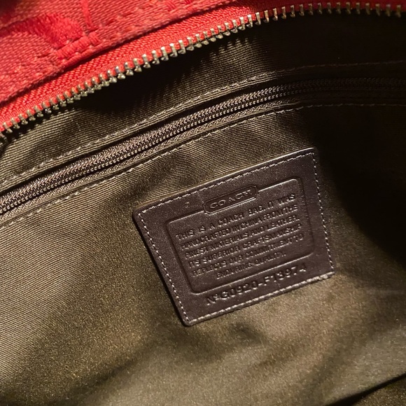 Coach Red and Brown Shoulder Bag - Picture 4 of 6
